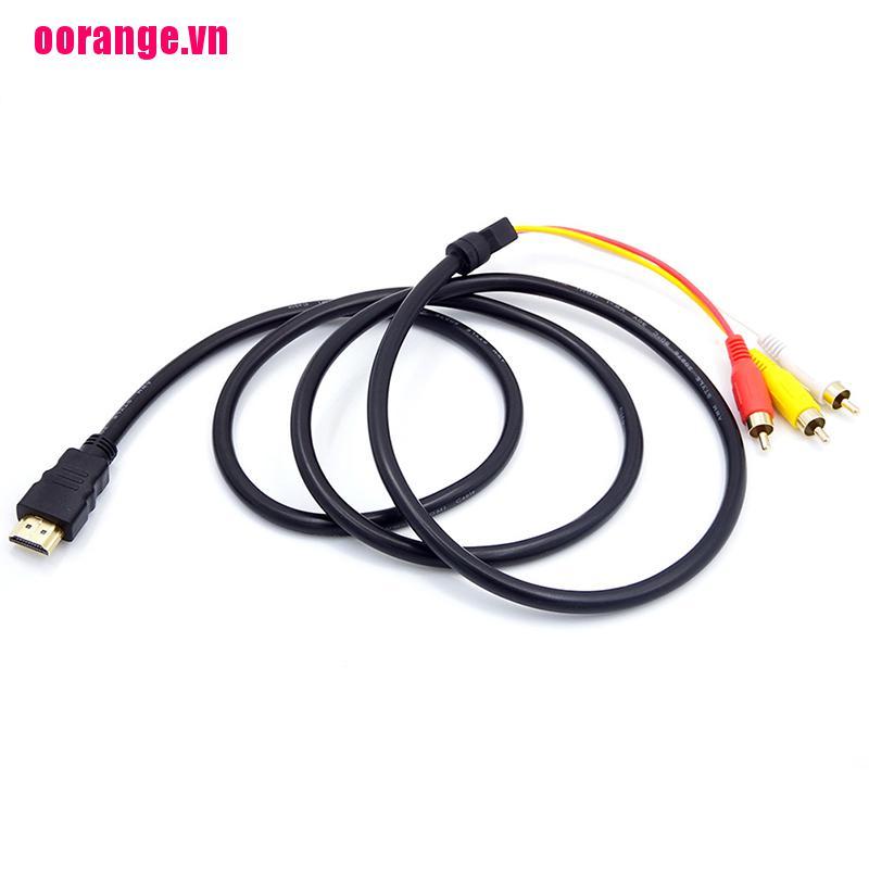 Cáp Chuyển Đổi Hdmi Sang 3 Rca Video Audio Av 1.5m Cho 1080p Hdtv | BigBuy360 - bigbuy360.vn