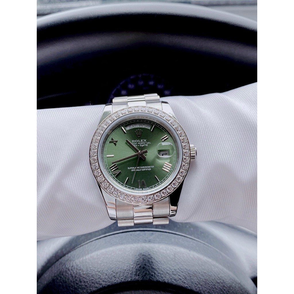 Đồng hồ ROLEX nam chính hãng, đồng hồ đeo tay nam authentic full box viền xoàn, kính Sapphire siêu cao cấp, sang chảnh