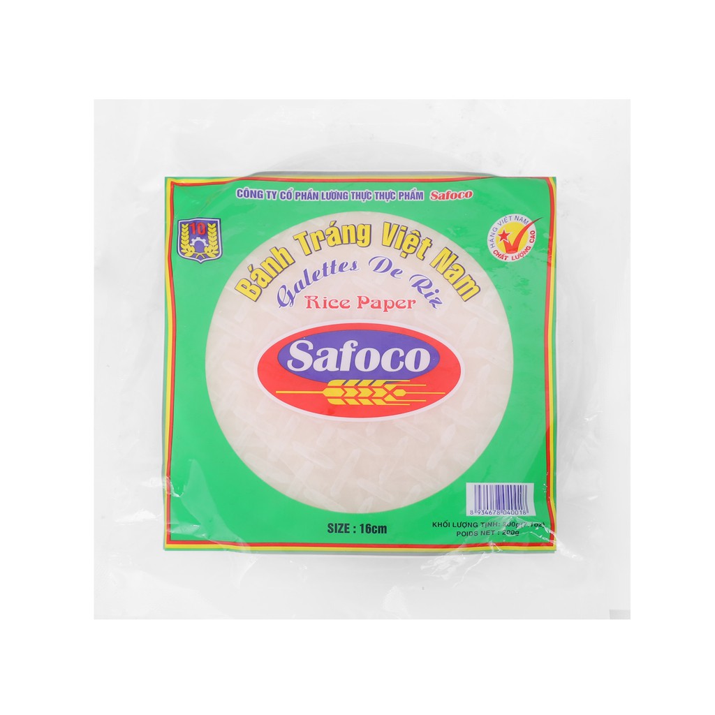 Bánh tráng mỏng 16cm 200g thương hiệu SAFOCO