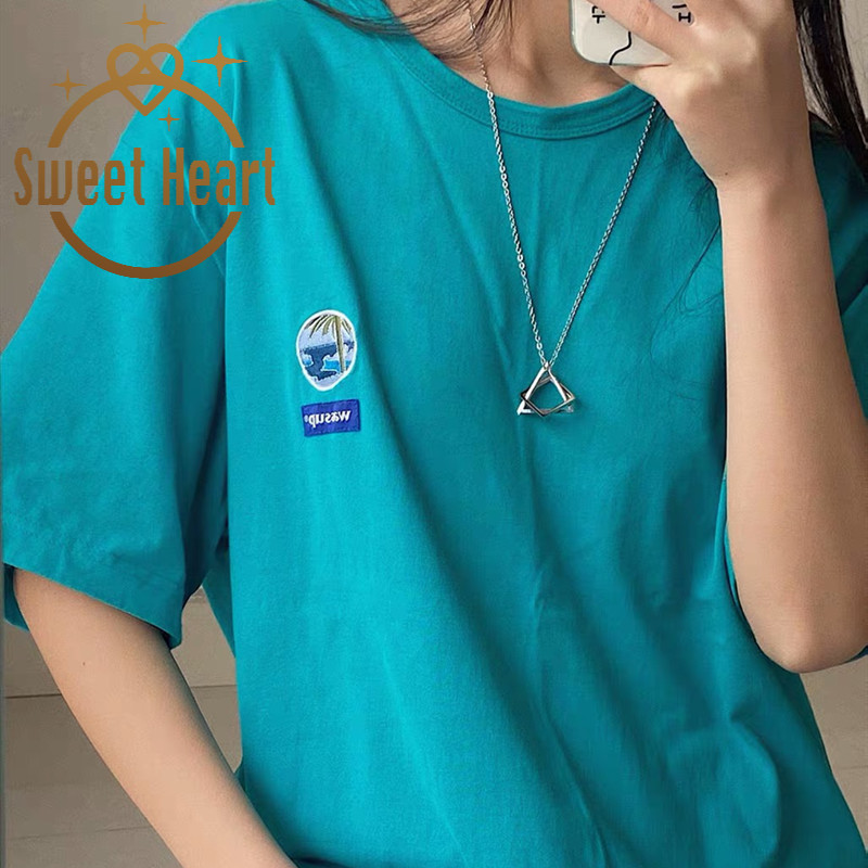 Dây Chuyền Thép Titan Mặt Tam Giác Thời Trang Sang Trọng Cho Nữ