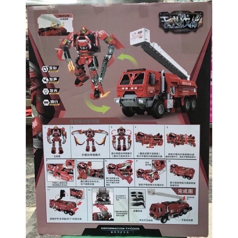 Đồ Chơi Lắp Ráp Robot Transformer Biến Hình Ô Tô Cứu Hoả