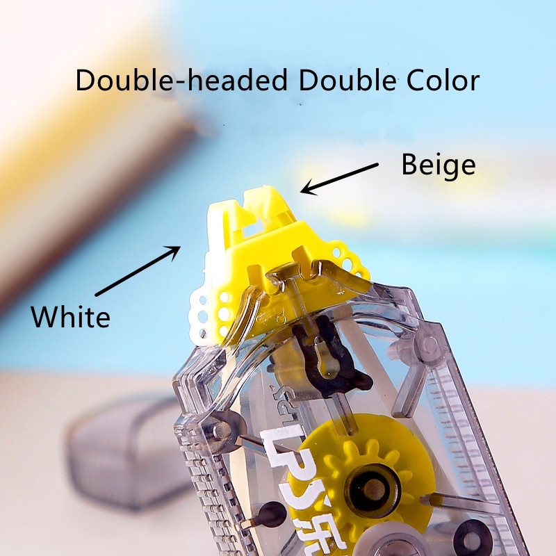 Bút xóa kéo hai đầu màu vàng trắng 5mm*10m