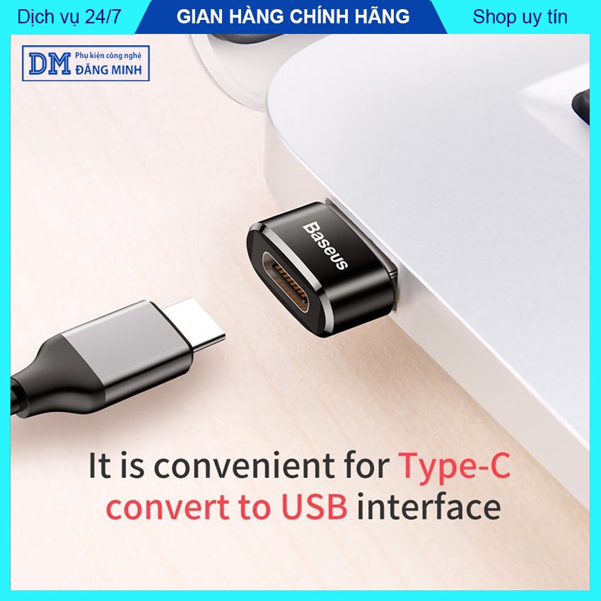 Đầu chuyển đổi OTG Baseus Type C thành USB và USB thành Type C, Type C Female to USB male, Type C Male to USB Female