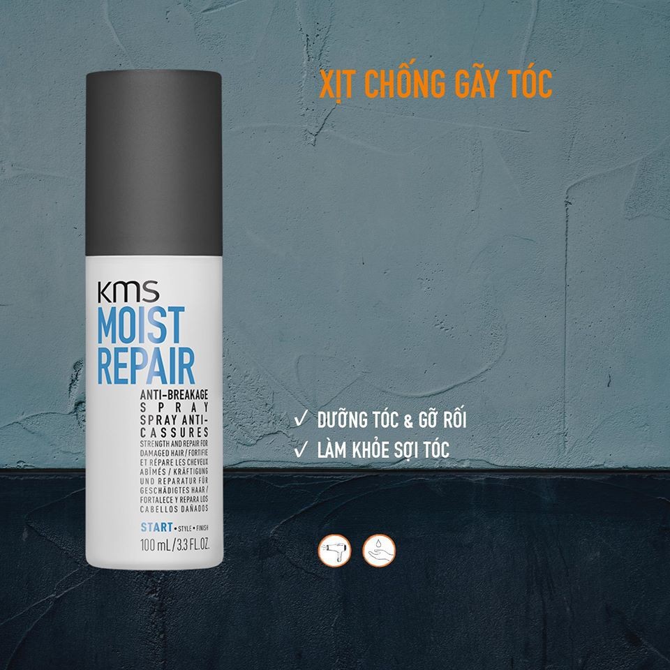 XỊT DƯỠNG TÓC CHỐNG GÃY KMS MoistRepair Anti-Breakage Spray 100ml