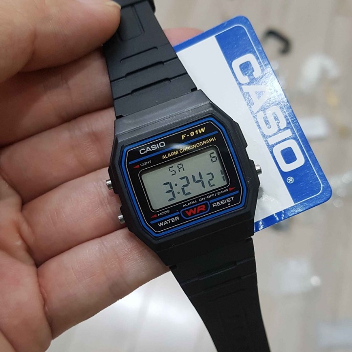 Đồng hồ Casio chính hãng nam nữ  f94 , f91 , f201 , f200 huyền thoại - đồng hồ điện tử dây nhựa chống nước 5atm