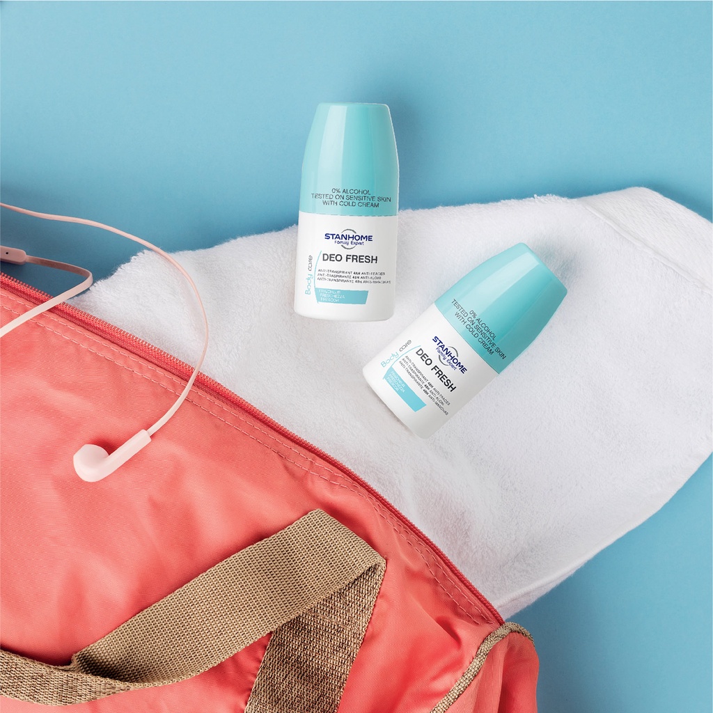 Lăn khử mùi không cồn hương biển tươi mát cho da nhạy cảm Stanhome Deo Fresh 50ml