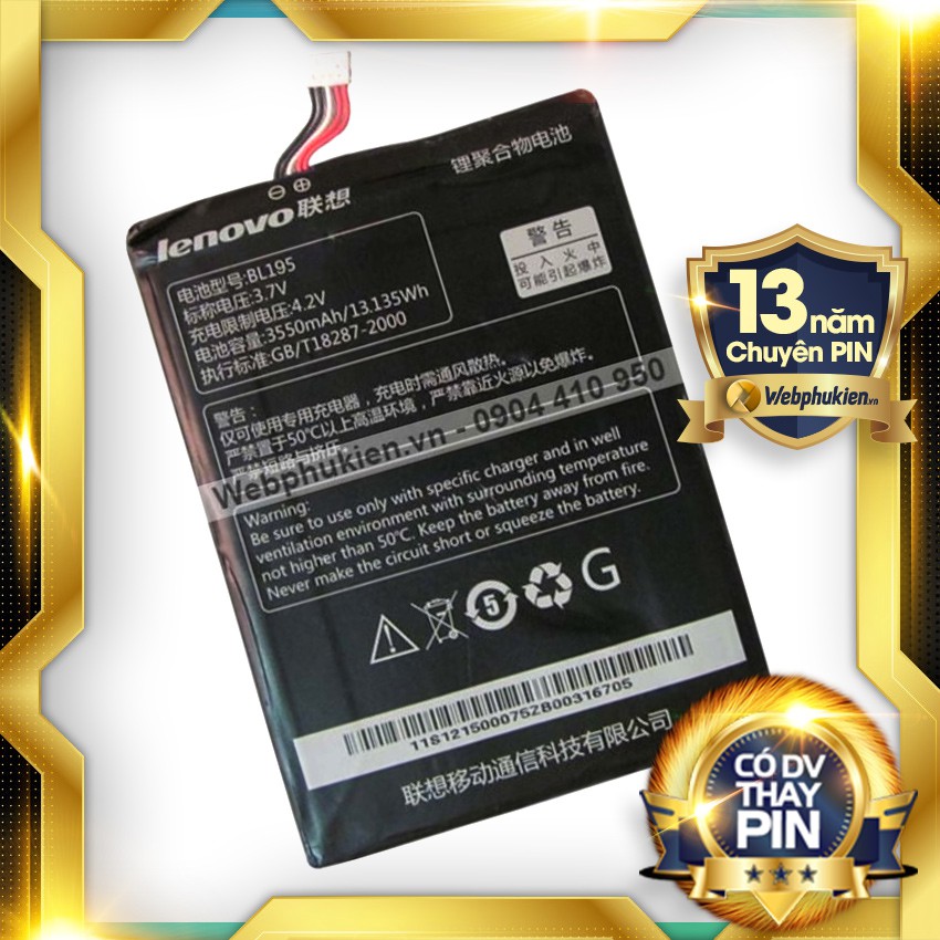 Pin Lenovo iDeatab A2107, A2207 (BL195) - 3550mAh