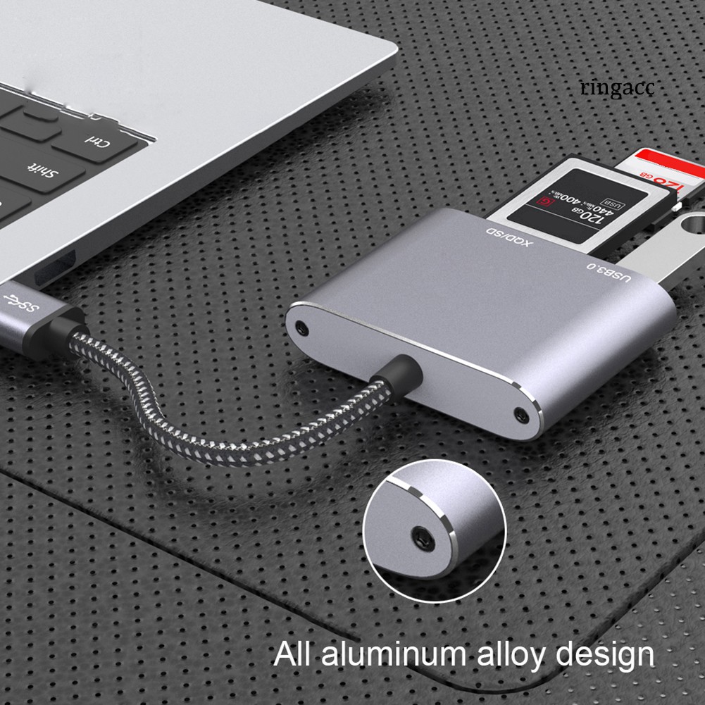 Đầu đọc thẻ nhớ thiết kế 3 trong 1 đa năng Xqd Micro-Sd