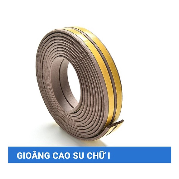 Combo 6 Mét Roong, Gioăng cao su chữ I 9x2mm chống ồn, ngăn Bụi Lấp kin khe hở cửa sổ, cửa ra vào