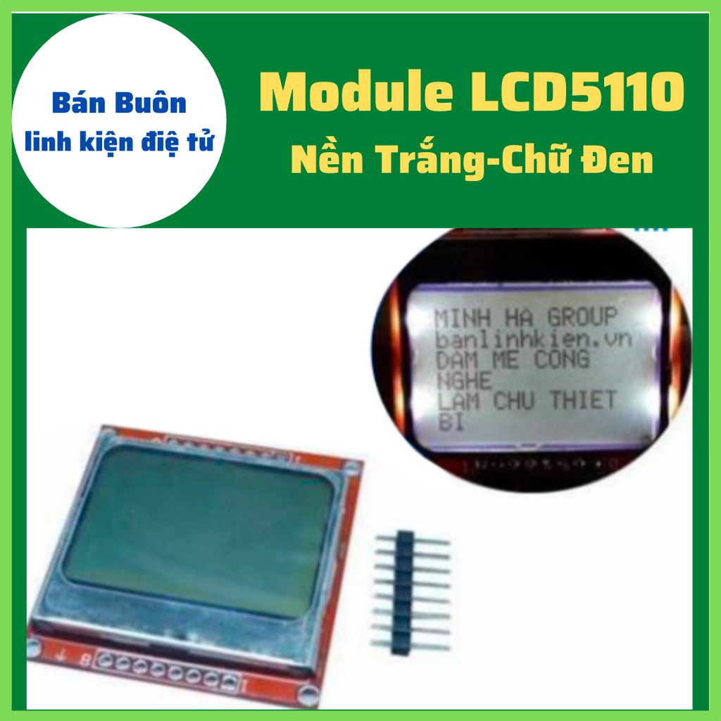 LCD5110 nền trắng chữ đen, Module LCD5110 Nền Trắng Chữ Đen
