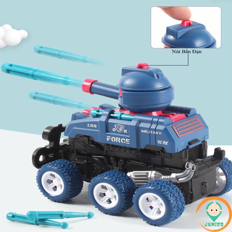 Đồ chơi trẻ em ô tô xe tăng biến hình phát triển trí tuệ vận động cho bé JUMICO OT3