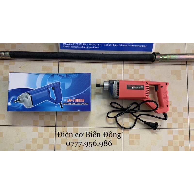 🌳 FREESHIP 🌳 Máy đầm VIBRATOR 800W có kèm dây dùi 1,2 mét