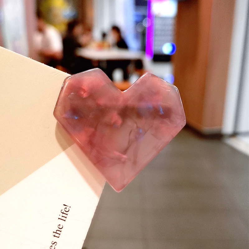 Kẹp tóc hình trái tim đính sequin lấp lánh