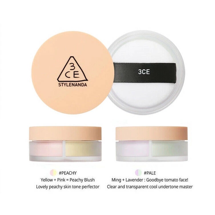 Phấn Phủ Bột 2 Màu 3CE Blur Filter Powder-Pale-Peachy