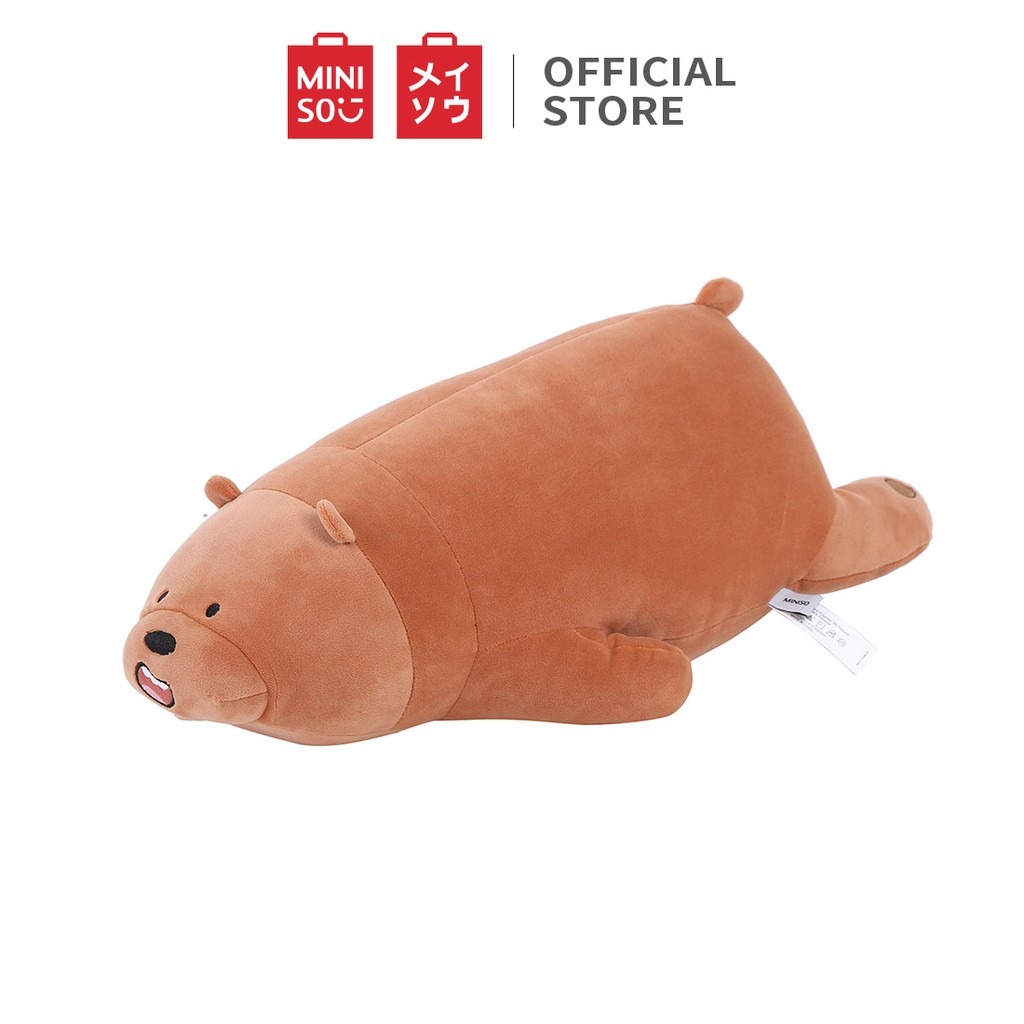 Miniso Gấu bông nằm We Bare Bears Grizzly