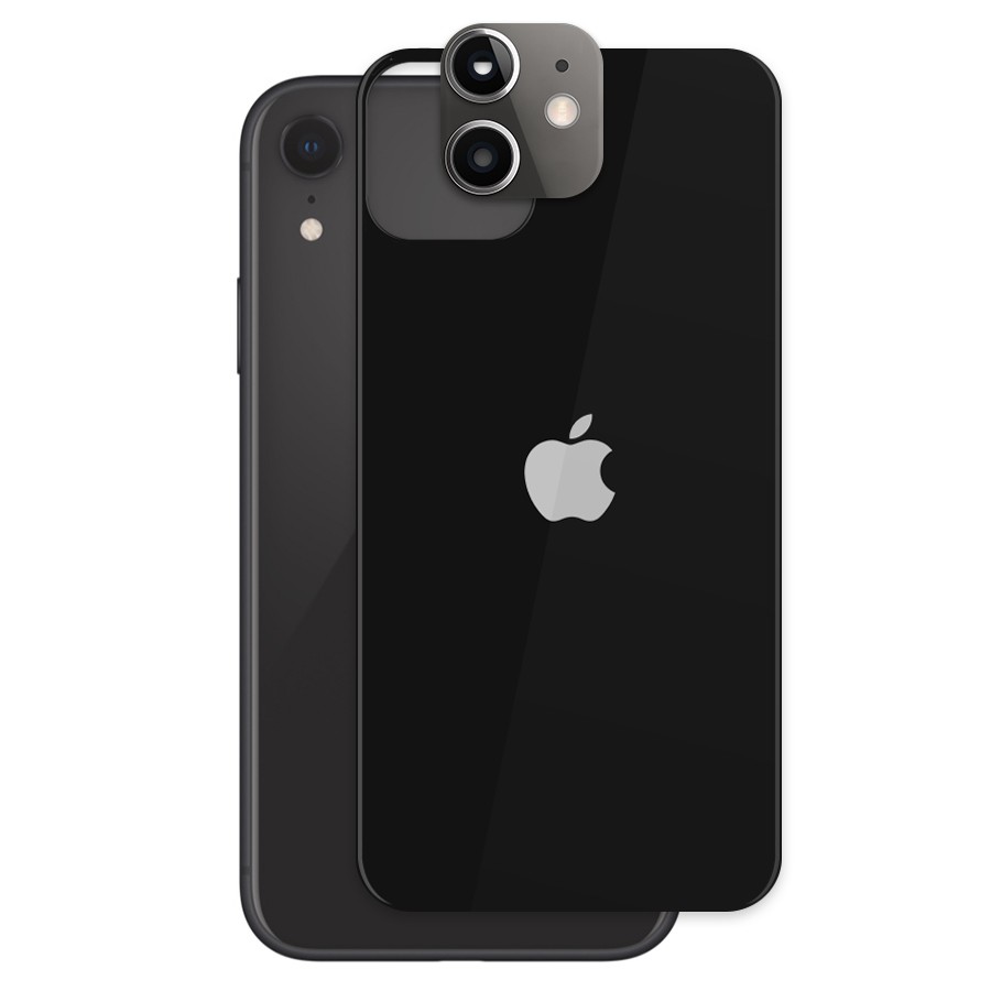 Combo Cường lực mặt sau + Ốp Độ Cụm Camera iPhone XR Giả iPhone 11 Bản Mắt Lồi Giống Thật 99%