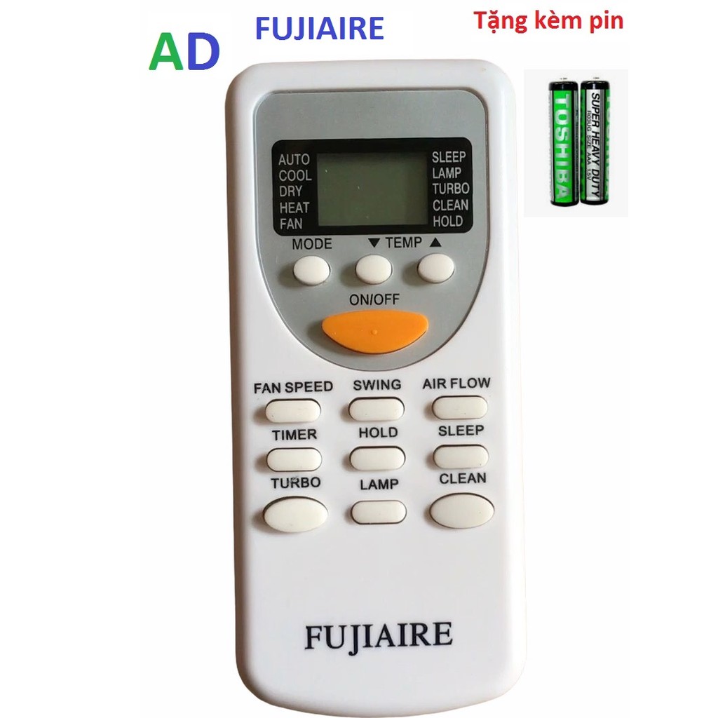 ĐIỀU KHIỂN MÁY LẠNH FUJIARE -tặng kèm pin, REMOTE Điều khiển điều hòa FUJIARE