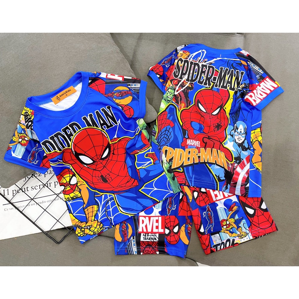 Đồ bộ bé trai size đại 22-40kg 11-12 tuổi vải thun lạnh 3D cao cấp Jennie kids J481