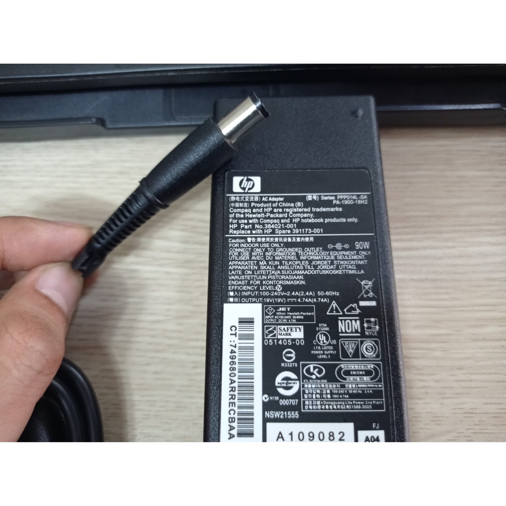 Sạc laptop HP – Compaq 19v-4.74a 90w chân kim to