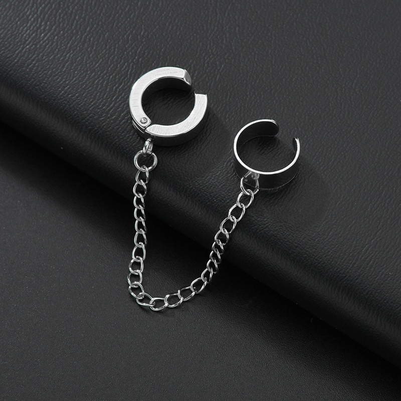 Khuyên Tai Tròn Kẹp Vành Carmen Cá Tính Kuu Clothes Hàn Quốc Màu Bạc - Bông Tai Không Bấm Lỗ Chất Titan -Kẹp Vành Carmen