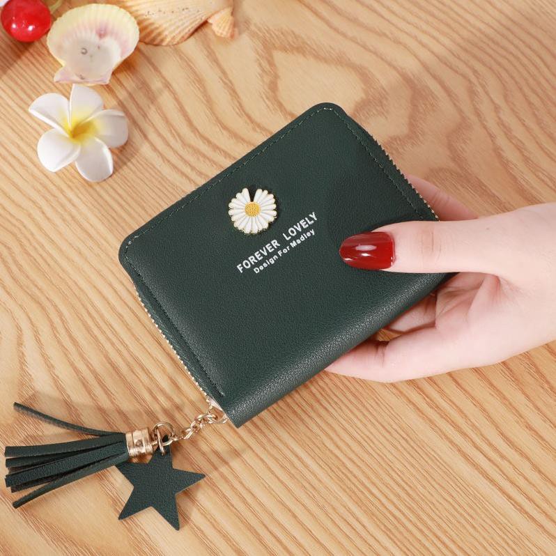 Ví nữ cầm tay hoa cúc (HOA BÉ) cao cấp cute nhỏ gọn bỏ túi thời trang giá rẻ (VHC01)