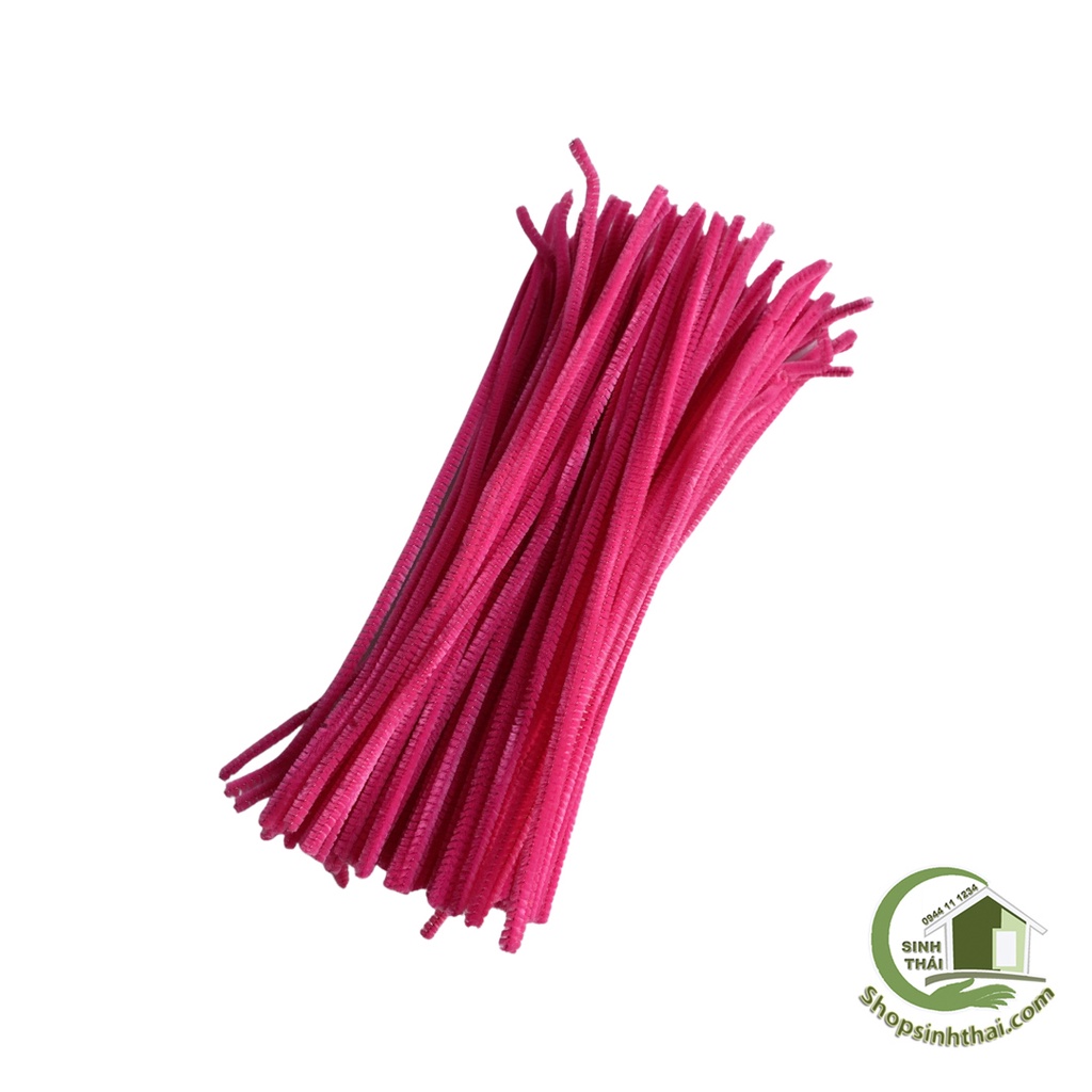 Cây kẽm xù nhung màu hồng, kẽm làm đồ chơi, mô hình