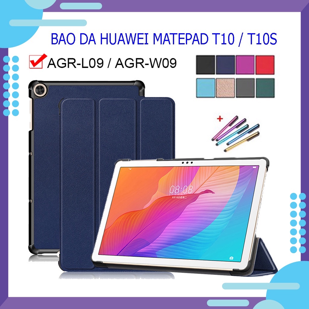 [FREESHIP] Bao da Huawei Matepad T10 / T10S cao cấp | Tặng kèm bút cảm ứng và que chọc sim