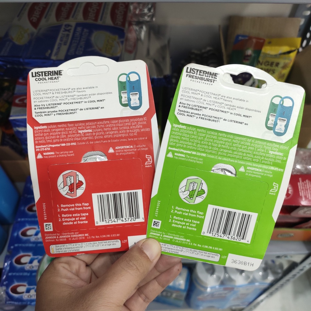 Miếng ngậm thơm miệng, diệt khuẩn Listerine Pocketpaks vỉ 3 hộp 24 miếng - EDS Hàng Mỹ