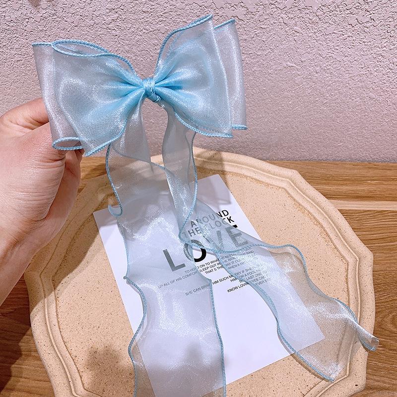 Set 7 kẹp tóc nơ màu trơn thời trang xinh xắn cho bé gái