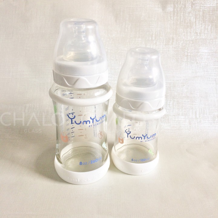 IG572 – Bộ 2 bình sữa cho bé Glasslock - 260ml &amp; 150ml