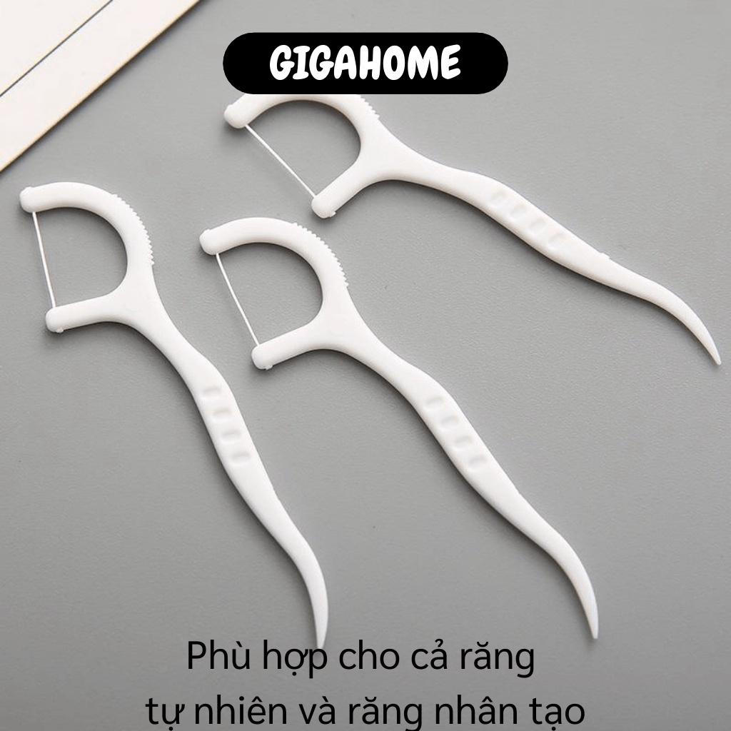 Hộp 50 Tăm Chỉ Nha Khoa GIGAHOME Tiệt Trùng, Vệ Sinh Răng Cao Cấp, Dùng 1 Lần 8557