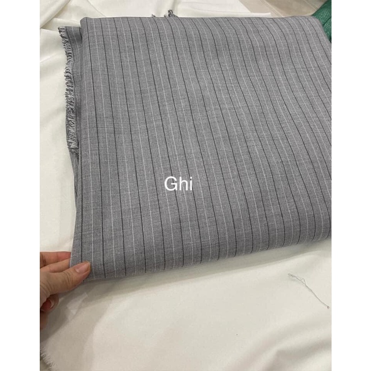 Vải tếch kẻ đôi sịn sò