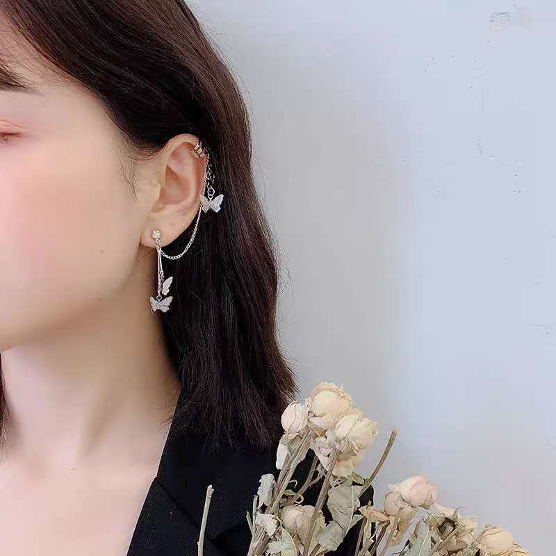 Khuyên tai thời trang mặt hình bươm bươm phong cách Hàn Quốc