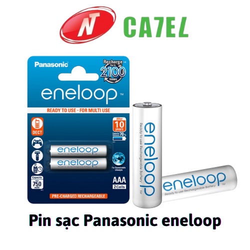 Pin sạc AA/AAA Panasonic Eneloop vỉ 2 viên chính hãng NT CATEL