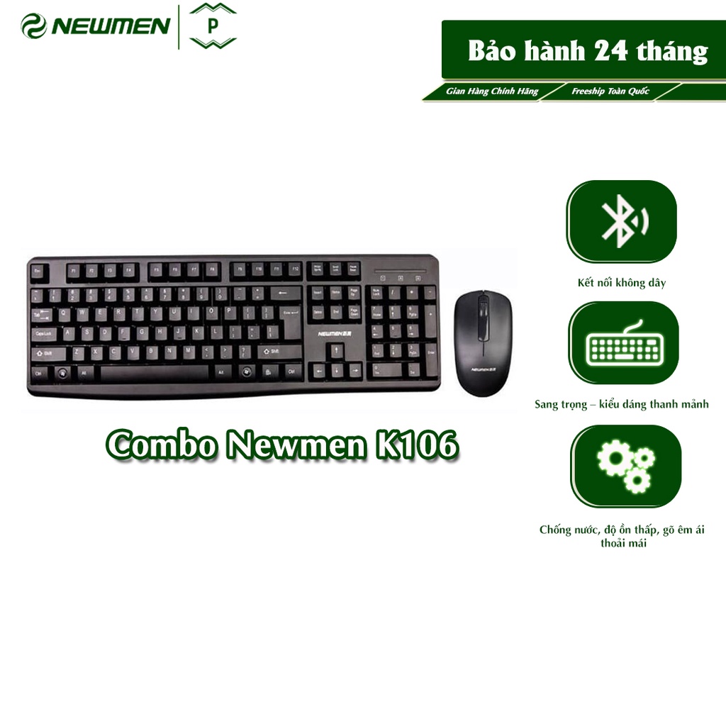 ˂PATECH˃ Bộ bàn phím chuột máy tính không dây NEWMEN K106 - Hàng chính hãng