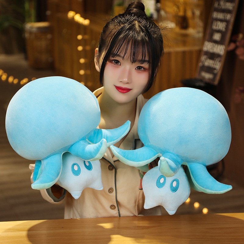 Gối Nhồi Bông Hình Hoạt Hình Anime Genshin Impact Hydro Nấms Làm Phụ Kiện Hóa Trang