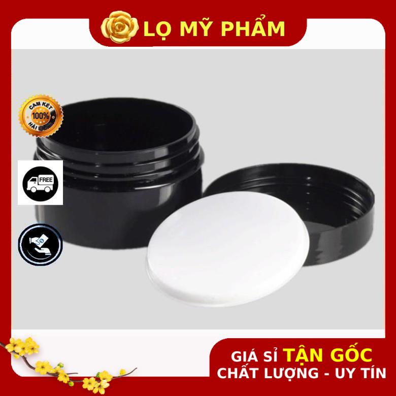 Hủ Đựng Kem ❤ GIÁ TỐT NHẤT ❤ Hủ nhựa pet Đen 100g 200g đựng mỹ phẩm, thực phẩm, đồ khô, ngũ cốc