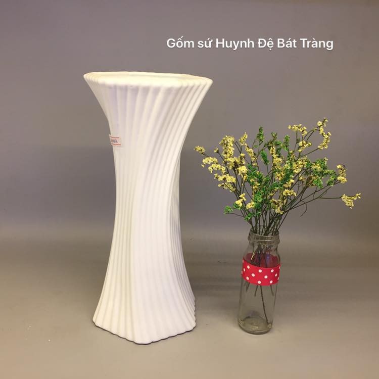 Bình lọ cắm hoa 30 CM gốm sứ Minh Long bát tràng Việt Nam