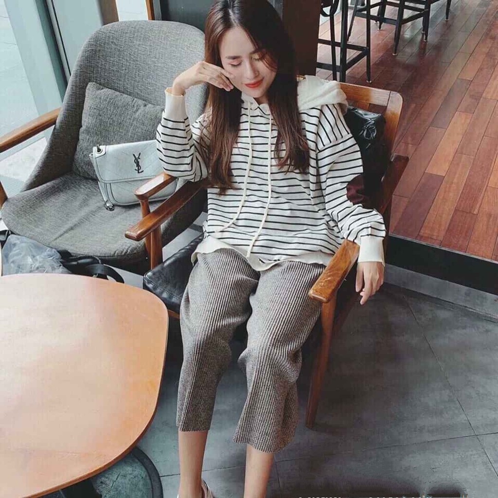 QUẦN CULLOTES ỐNG RỘNG TRƠN CHẤT LEN TĂM ĐEN TRẮNG XÁM BE HOT