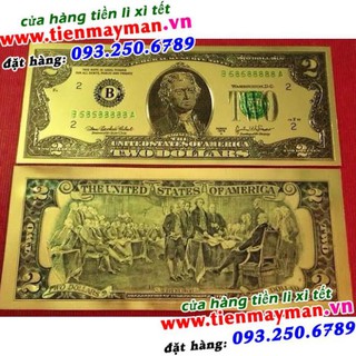 Tiền 2USD Vàng