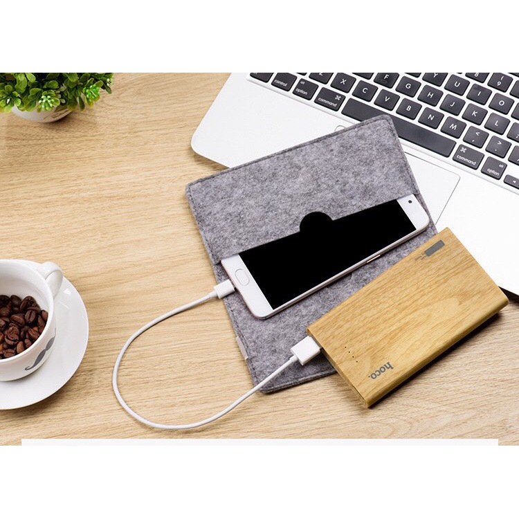 Pin Sạc dự phòng Hoco Wood Grain B12B 13000 mAh