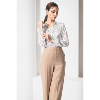 Áo sơ mi nữ họa tiết vân LEIKA