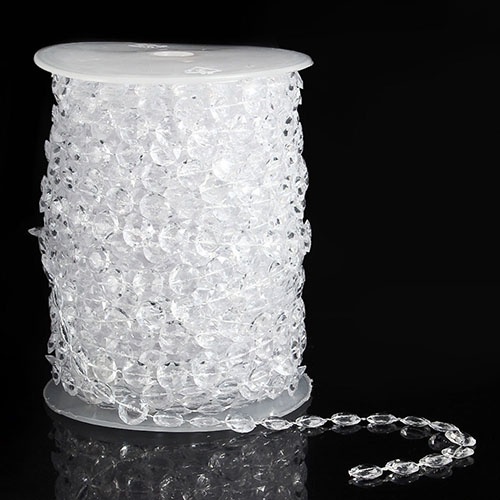Rèm cửa dạng hạt nhựa trong suốt 30m trang trí cửa sổ/ tiệc cưới tiện dụng