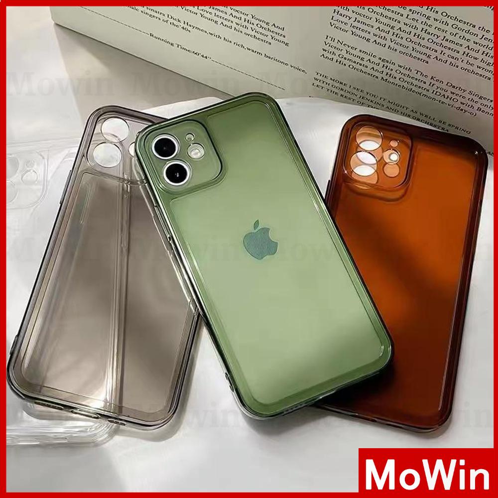 Ốp điện thoại silicon mềm trong suốt viền vuông màu trơn cho iphone 13 pro max 12 pro max 11 pro max 7 plus 8 plus