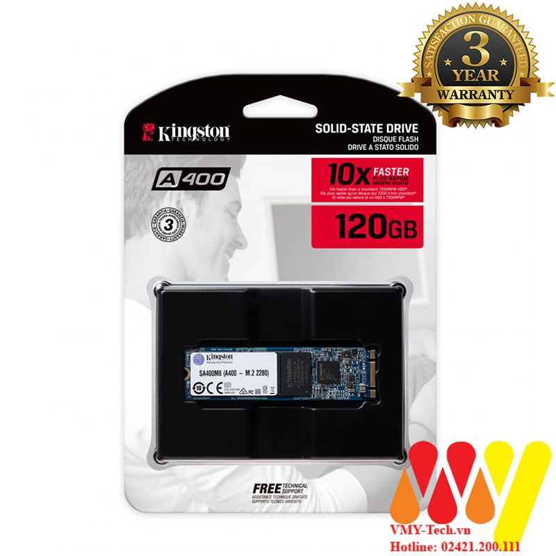 Chính hãng - Ổ cứng SSD Kingston 120GB A400 M2 SATA - BH 3 năm NEW 100%