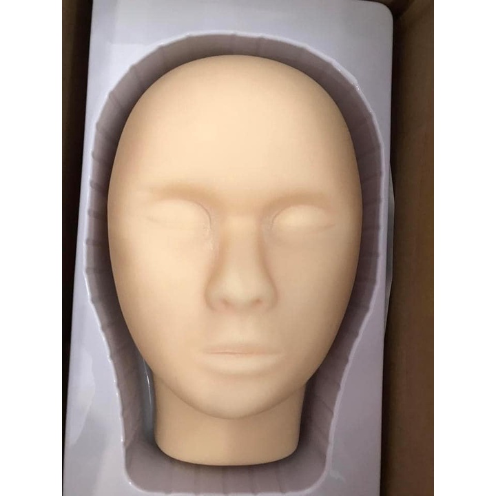 Đầu Mặt nạ manocanh silicon mềm dẻo dùng học tiêm trong thẩm mỹ và spa