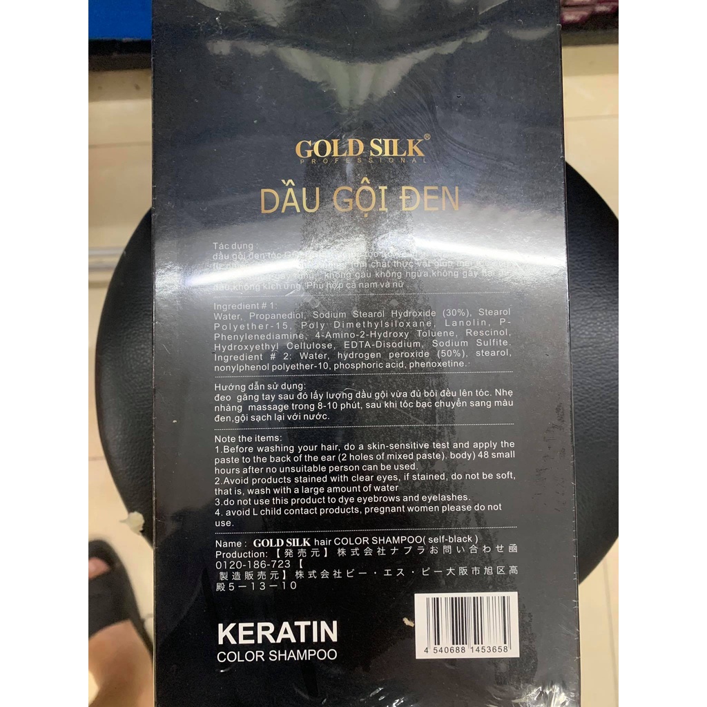 Dầu Gội Đen Phủ Bạc GOLD SILK 500ml