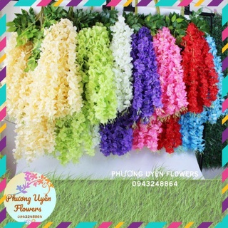 Sỉ 1 bó rủ hoa tử đằng _ rủ hoa treo trần trang trí _flower