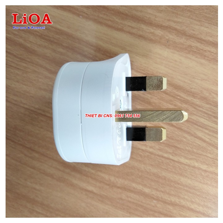 Phích cắm điện 3 chấu LiOA - Tiêu chuẩn châu Âu - Kiểu Anh - PUK