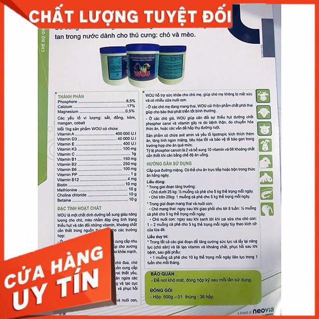 Bột Khoáng Dinh Dưỡng Pháp Wou 500g